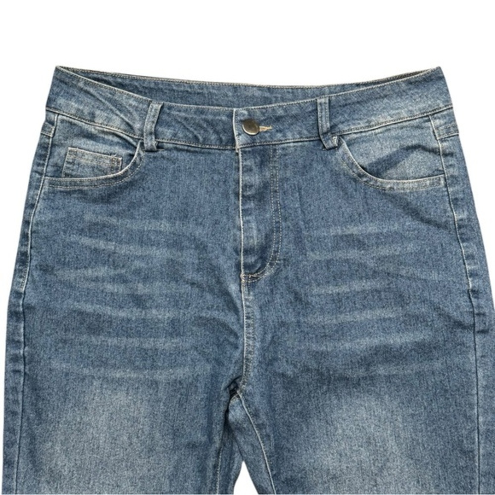 Thin High Rise Blue Denim Jeans